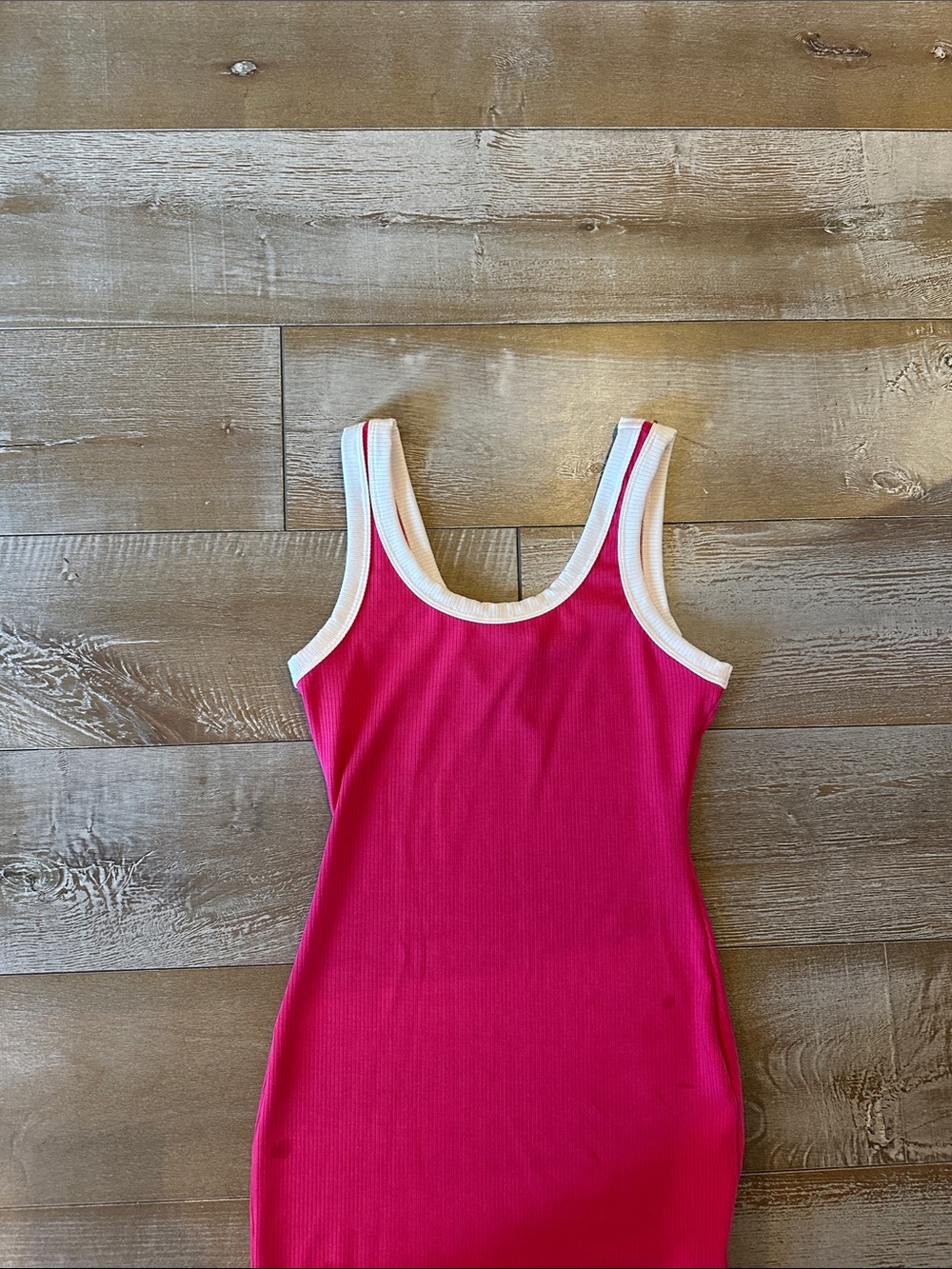 Vici Hot Pink white/off white trim Mini Dress Tags cut never worn